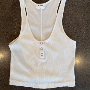 Re/Done Ribbed Crop Tank - Women's Small